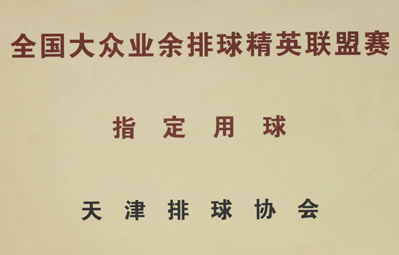 全国大众业余排球精英联盟赛指定用球